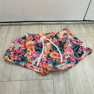 OP Hawaiian Pink Orange Floral Pattern Shorts Size Medium